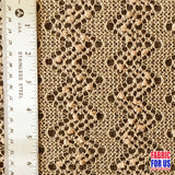 Lace Knit Polyester Spandex Fabric - Beige, 54" Width