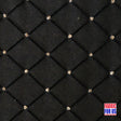 Flocking Mesh Stretch Glitter Fabric - Black Diamonds, 64" Wide