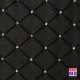 Flocking Mesh Stretch Glitter Fabric - Black Diamonds, 64" Wide