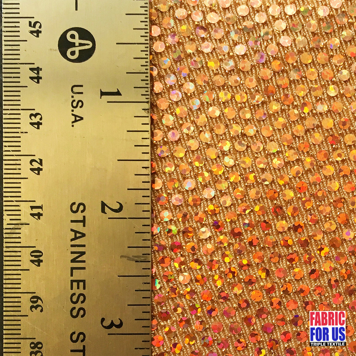 Dots Micro Holographic Glitter Stretch Poly-Spandex Fabric - Holographic Dots, 54" Width