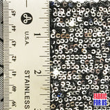 Micro Sequin 3Mm Glitter Stretch Nylon Spandex Fabric - Gold, Silver, Red, Mesh, 44"/46" Wide