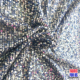 Micro Sequin 3Mm Glitter Stretch Nylon Spandex Fabric - Gold, Silver, Red, Mesh, 44"/46" Wide