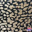 Desert Beige/Black Burnout Velvet Stretch Poly-Spandex Mesh Fabric - Flecktarn Shaped Tan/Beige Design, Black Background, 58"/60" Wide