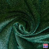 Glitter Enchanted All Over Stretch Fabric - Hunter Green/Red, 60" Width