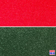 Glitter Enchanted All Over Stretch Fabric - Hunter Green/Red, 60" Width