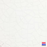 Tumbled Big Pebble Design Mesh White Polyester Fabric - White Pebble Pattern, 58" Width