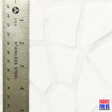 Tumbled Big Pebble Design Mesh White Polyester Fabric - White Pebble Pattern, 58" Width