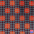 Squares & Links Poly Spandex Fabric - Brown/Rust Squares & Links Print, 58/60" Width