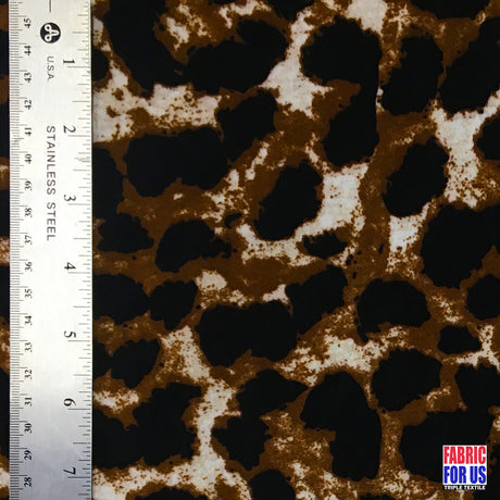 Jaguar Big Cat Spots Poly-Spandex Stretch Fabric - Jaguar Spots, 58/60" Wide