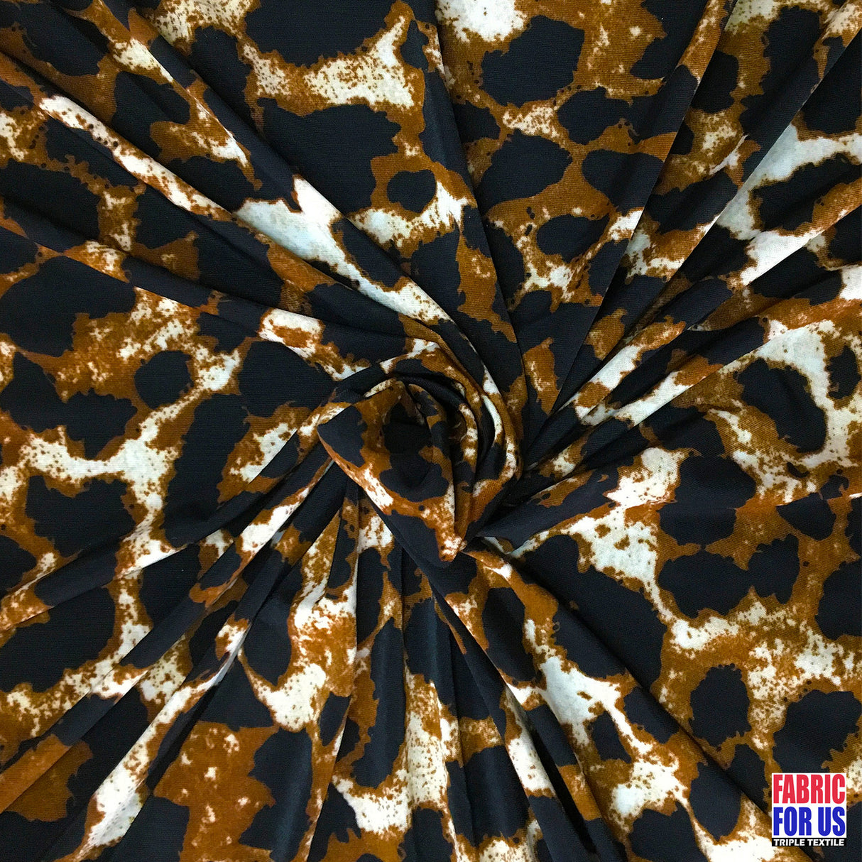 Jaguar Big Cat Spots Poly-Spandex Stretch Fabric - Jaguar Spots, 58/60" Wide