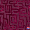 Greek Key Burnout Velvet Pre-Classic Polyester Spandex Fabric - Burgundy/Beige Greek Key Pattern, 58"/60" Width
