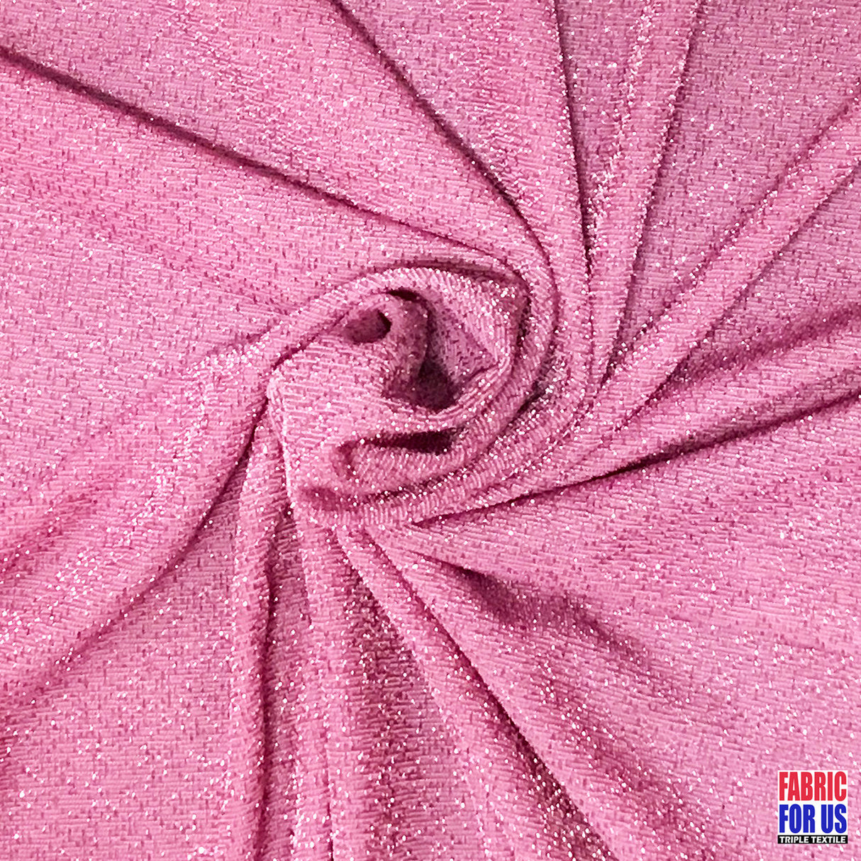 Stretch Glimmer/Glitter Lurex Fabric - Mauve Glitter Knit, 58" Width