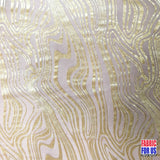 Water Swirl Burnout Velvet Stretch Poly-Spandex Fabric - Taupe/Black Water Swirl Mesh See-Through, 58"/60" Width