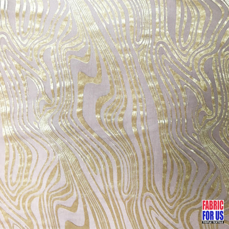 Water Swirl Burnout Velvet Stretch Poly-Spandex Fabric - Taupe/Black Water Swirl Mesh See-Through, 58"/60" Width