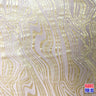 Water Swirl Burnout Velvet Stretch Poly-Spandex Fabric - Taupe/Black Water Swirl Mesh See-Through, 58"/60" Width
