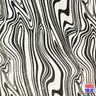 Water Swirl Burnout Velvet Stretch Poly-Spandex Fabric - Taupe/Black Water Swirl Mesh See-Through, 58"/60" Width