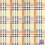Plaid Tartan Design Taupe Color Poly Spandex Stretch Fabric - Taupe Light Beige Plaid Tartan, 58"/60" Width