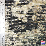 Shiny Natural Grey 100 Percent Polyester Light Fabric - Reflective Square Dots, 58"/60" Wide