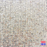 Glitzy Mini Disc Sequins Stretch Fabric - Black, Red, Brown, Silver, 50" Wide