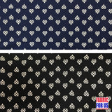 ITY Print Micro Floral Poly-Spandex Stretch Fabric - Navy & Black Micro Floral, 58"-60" Width