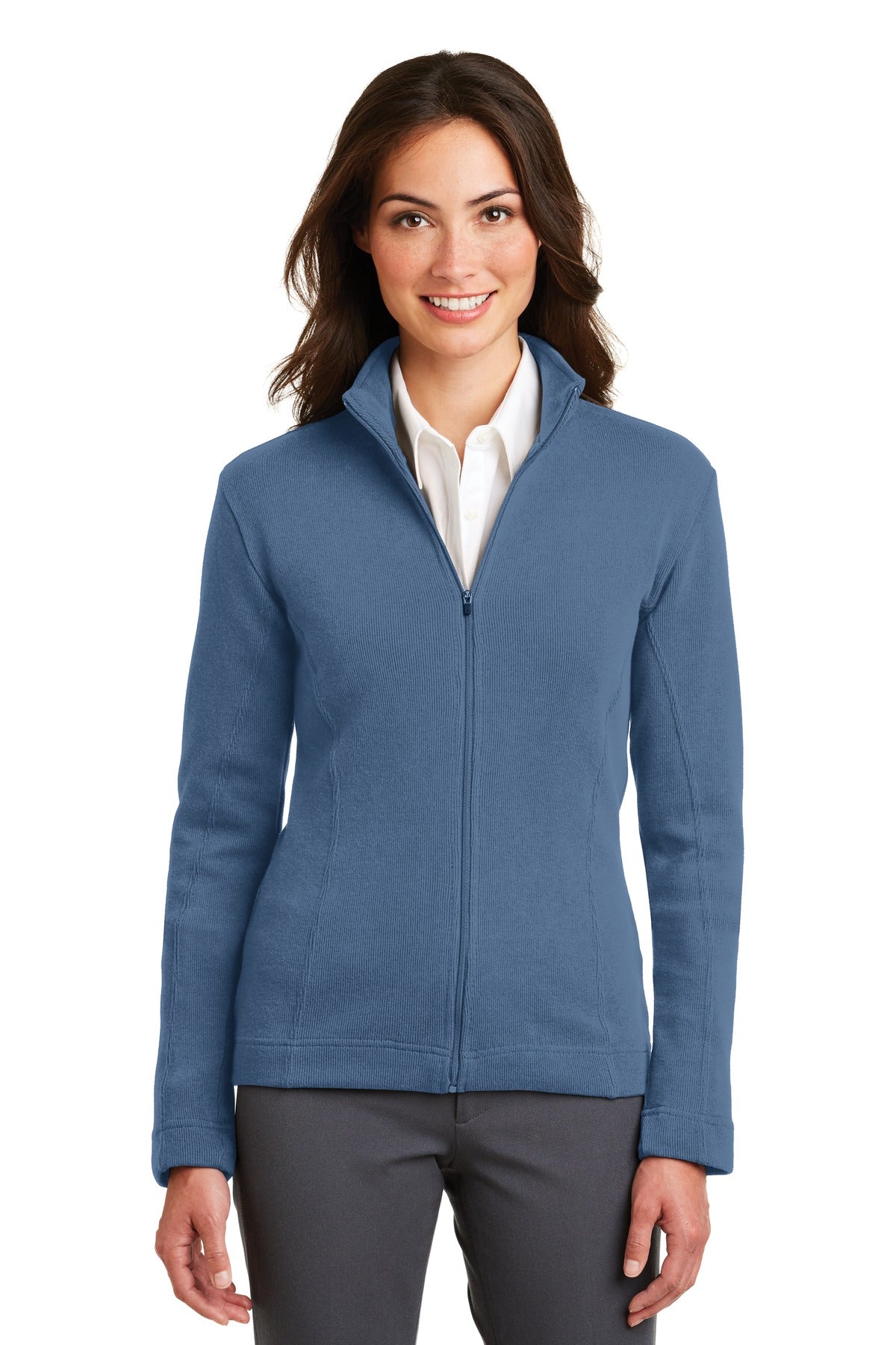 DISCONTINUED Port Authority® Ladies Flatback Rib Full-Zip Jacket