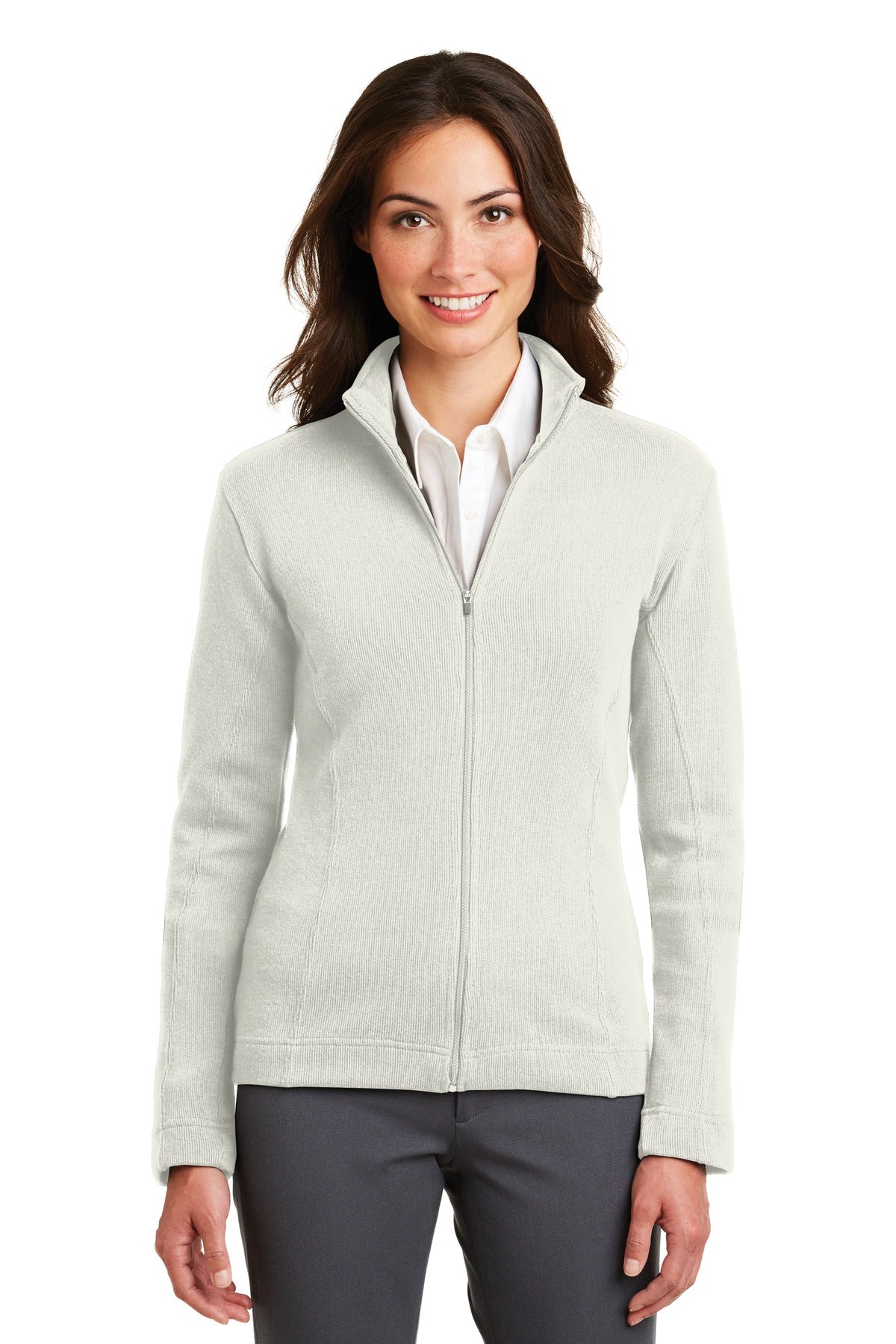 DISCONTINUED Port Authority® Ladies Flatback Rib Full-Zip Jacket