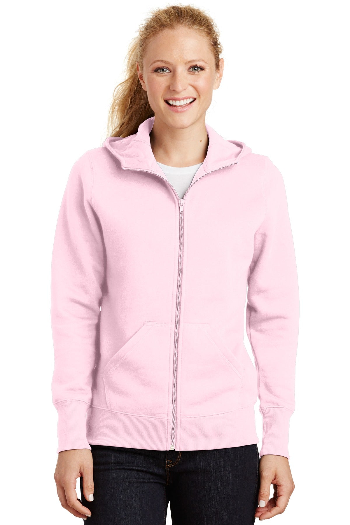 Sport-Tek® Ladies Full-Zip Hooded Fleece Jacket