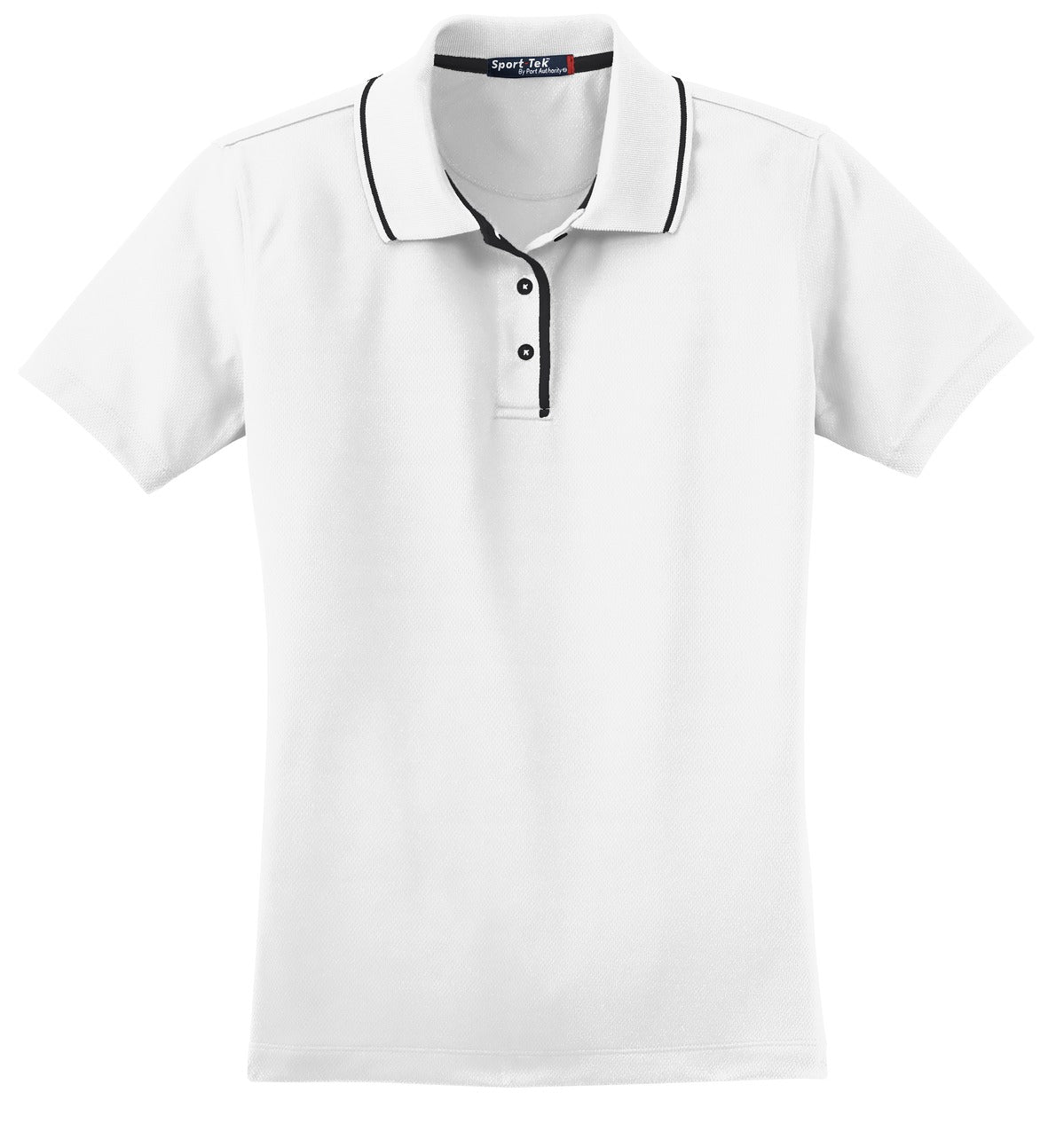 DISCONTINUED Sport-Tek® Ladies Dri-Mesh® Polo with Tipped Collar and Piping