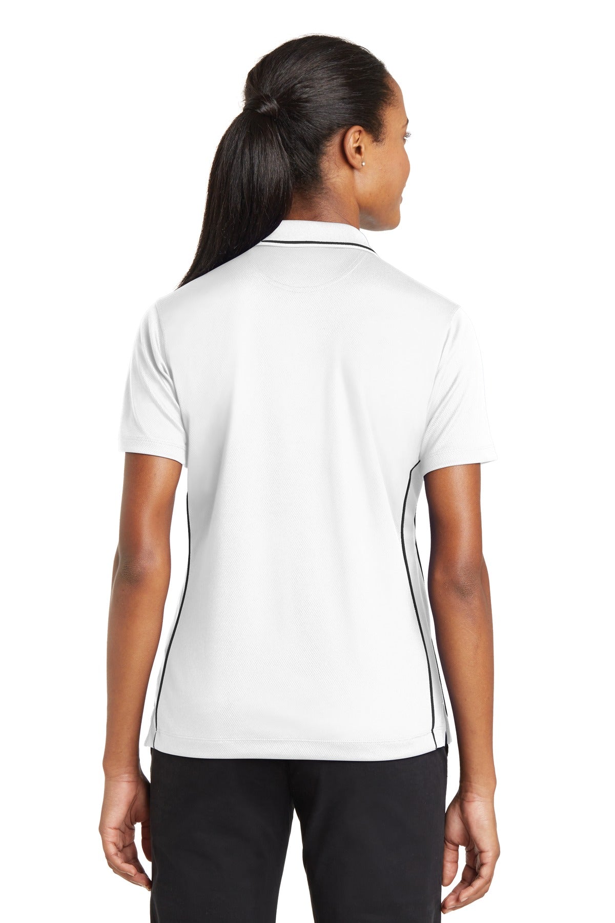 DISCONTINUED Sport-Tek® Ladies Dri-Mesh® Polo with Tipped Collar and Piping