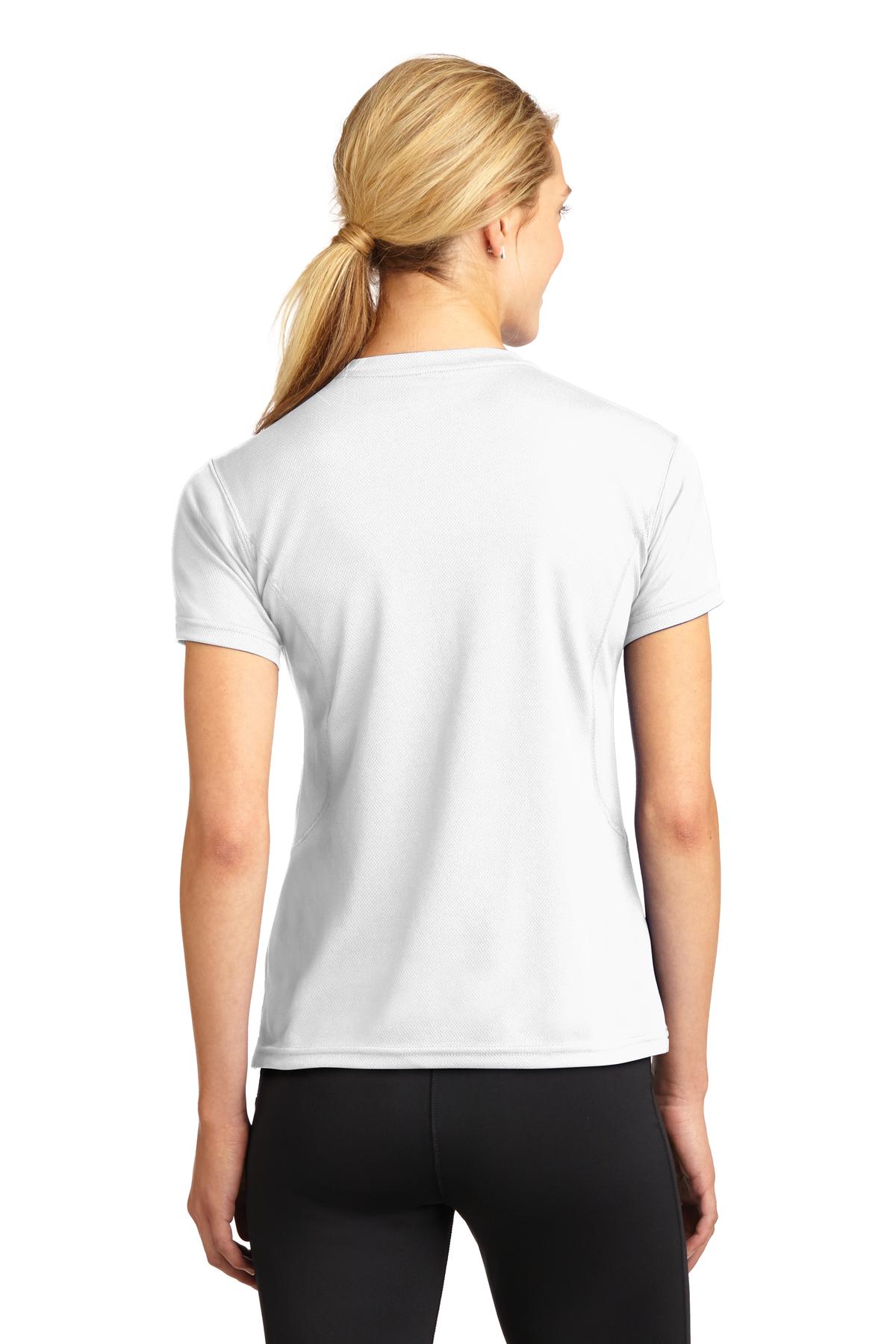 DISCONTINUED Sport-Tek® Dri-Mesh® Ladies V-Neck T-Shirt