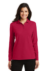 Port Authority® Women's Silk Touch™ Long Sleeve Polo