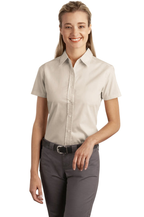 DISCONTINUED Port Authority® Ladies Short Sleeve Easy Care  Soil Resistant Shirt