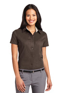 Camisa de manga corta fácil de cuidar para mujer Port Authority®  