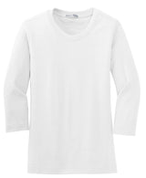 DISCONTINUED Port Authority® Ladies Modern Stretch Cotton 3/4-Sleeve Scoop Neck Shirt