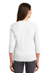 DISCONTINUED Port Authority® Ladies Modern Stretch Cotton 3/4-Sleeve Scoop Neck Shirt