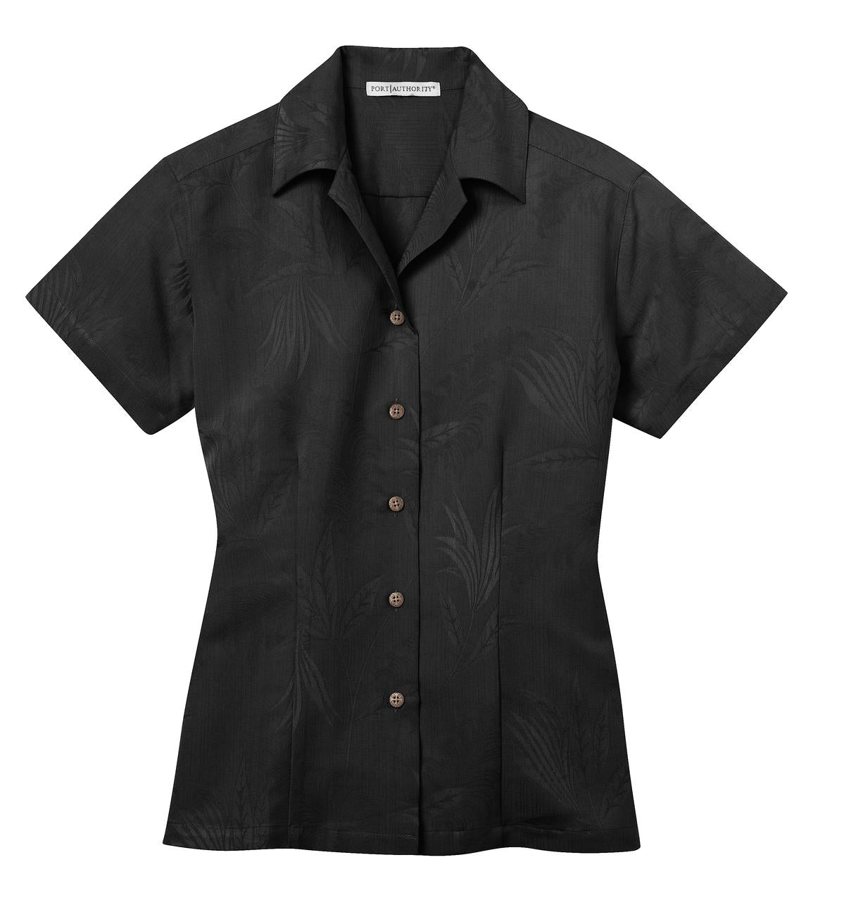 DISCONTINUED Port Authority® Ladies Patterned Easy Care Camp Shirt