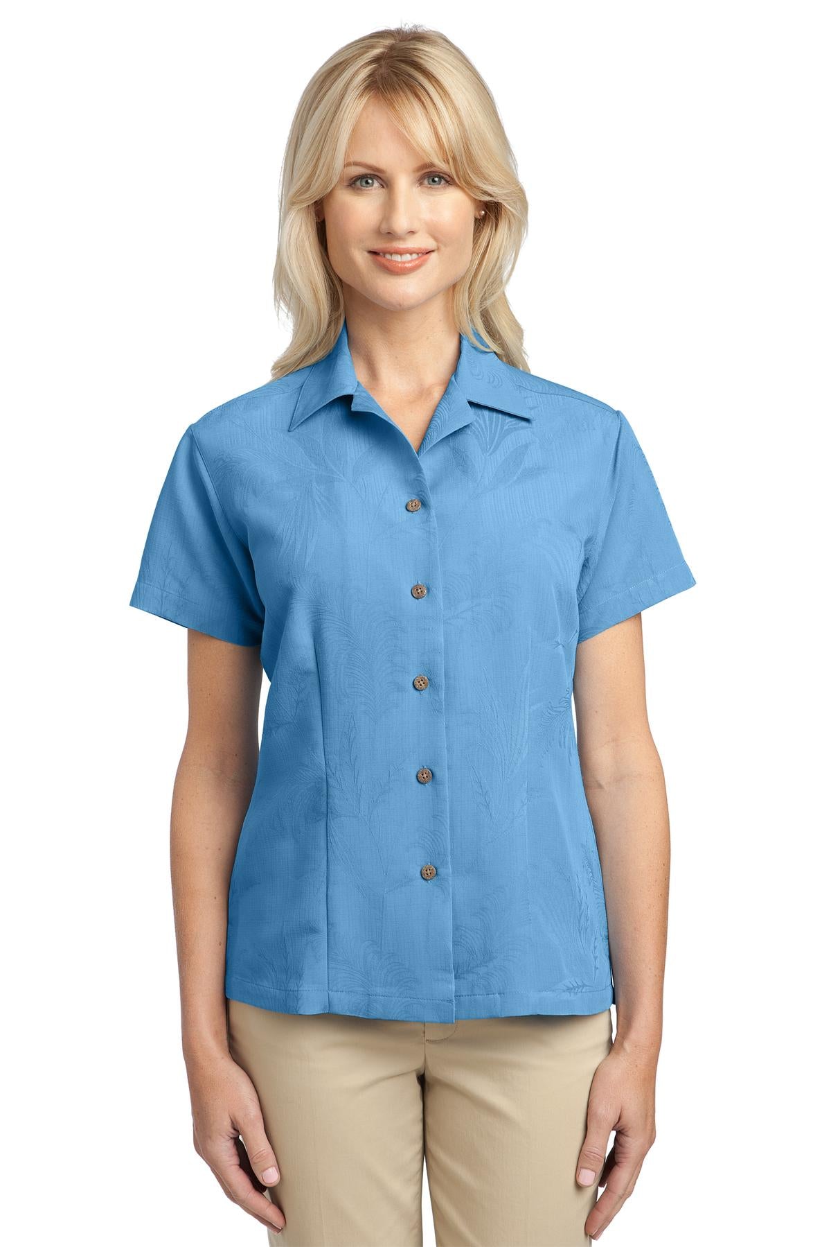 Port Authority® Ladies Patterned Easy Care Camp Shirt