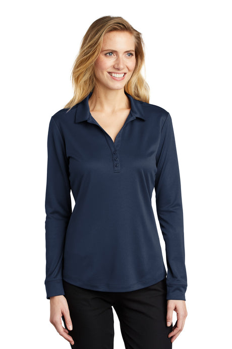 Port Authority ® Women's Silk Touch ™ Performance Long Sleeve Polo