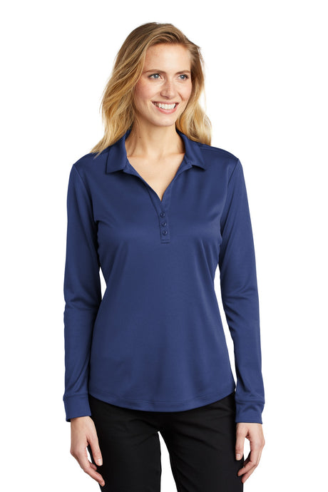 Port Authority ® Women's Silk Touch ™ Performance Long Sleeve Polo