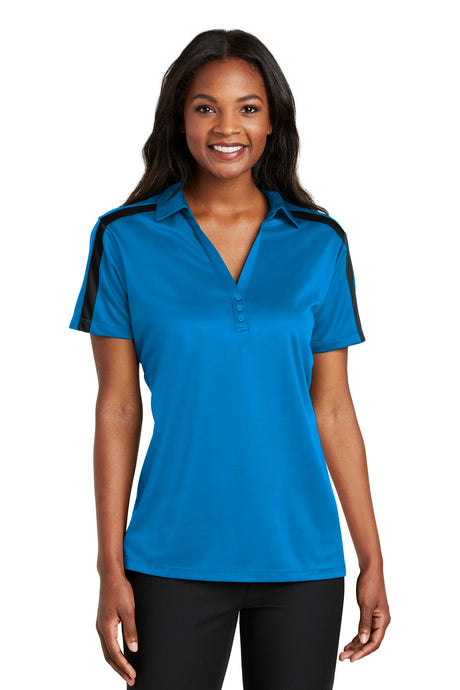 Port Authority® Women's Silk Touch™ Performance Colorblock Stripe Polo