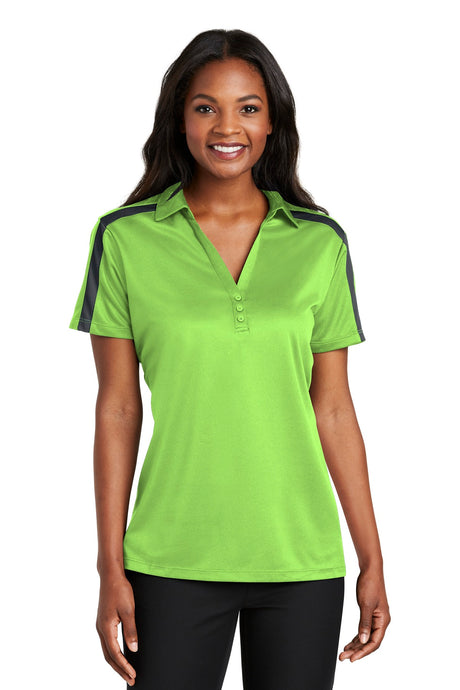 Port Authority® Women's Silk Touch™ Performance Colorblock Stripe Polo