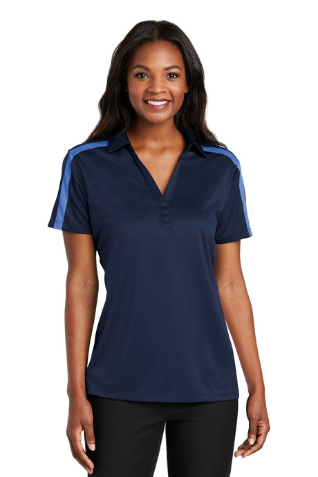Port Authority® Women's Silk Touch™ Performance Colorblock Stripe Polo