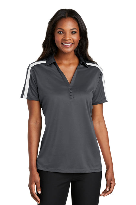 Port Authority® Women's Silk Touch™ Performance Colorblock Stripe Polo