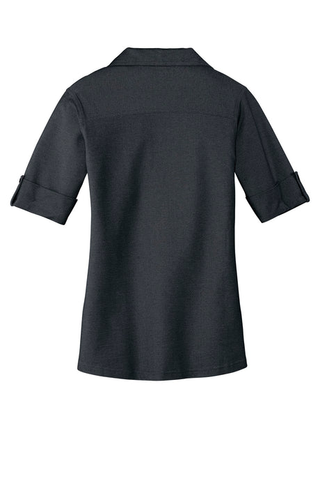 Port Authority® Ladies Oxford Pique Double Pocket Polo