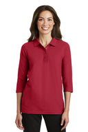 Polo Silk Touch™ de manga 3/4 para mujer Port Authority®  