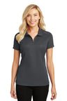 Port Authority® Women's Pinpoint Mesh Zip Polo