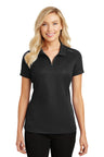 Port Authority® Women's Pinpoint Mesh Zip Polo