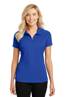 Polo con cremallera Port Authority® Pinpoint Mesh para mujer