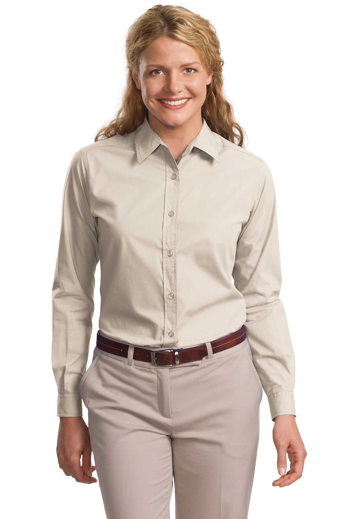 DISCONTINUED Port Authority® Ladies Long Sleeve Easy Care  Soil Resistant Shirt