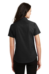 DISCONTINUED Port Authority® Ladies Short Sleeve Value Poplin Shirt